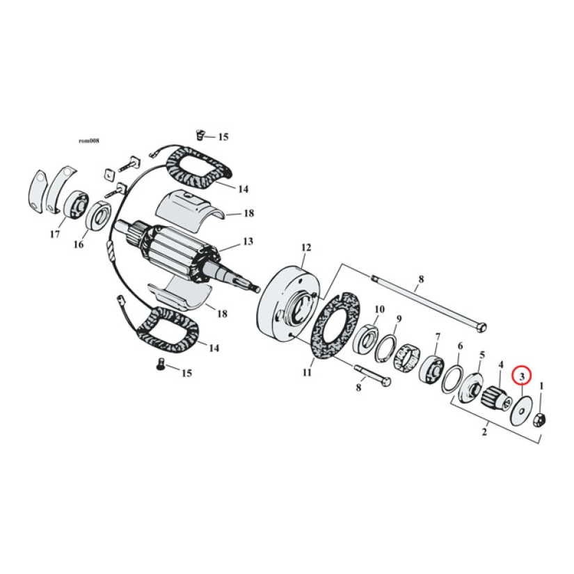 WASHER, GENERATOR OIL SEPARATOR 501440