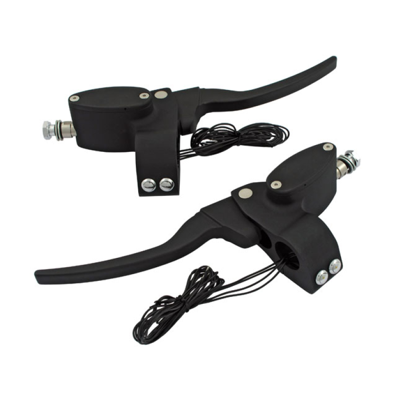 CUSTOM HANDLEBAR CONTROL KIT HYDR. CLUTCH. MATTE BLACK ALUMINUM HANDLE 502042