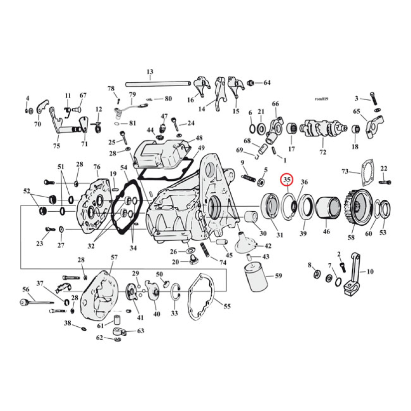 RETAINING RING, MAINSHAFT BEARING (LEFT) OEM REPLACEMENT REFERENCE 110 502221