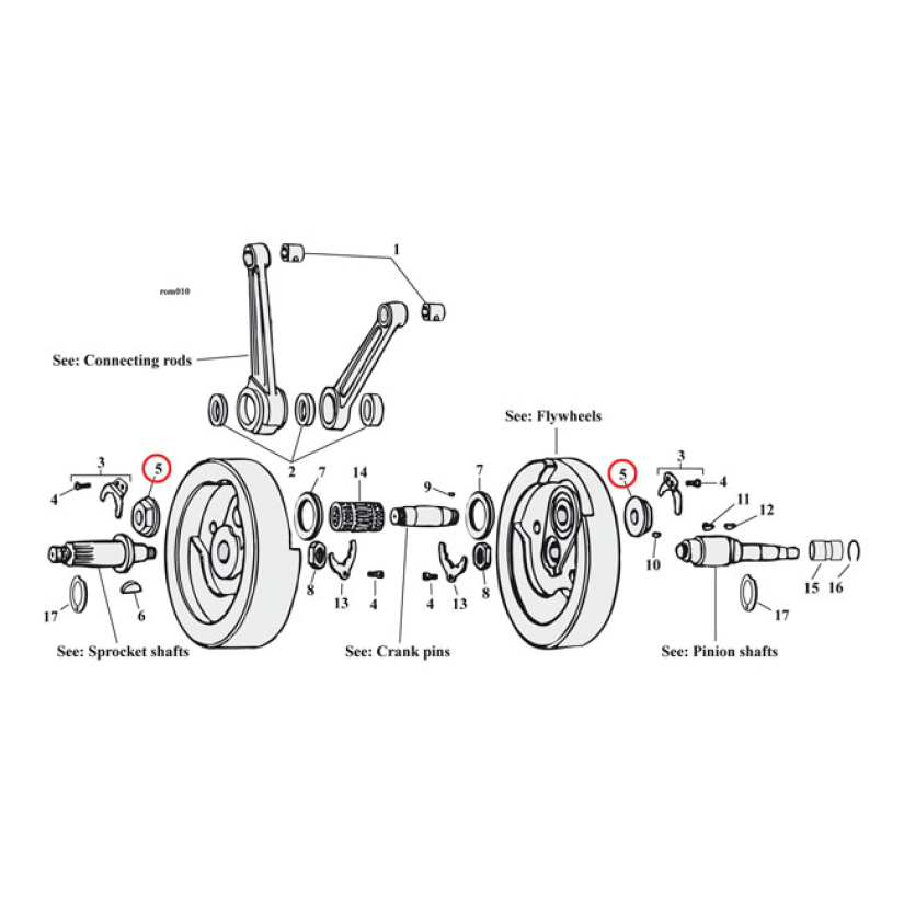 NUT, CRANK PIN 502621