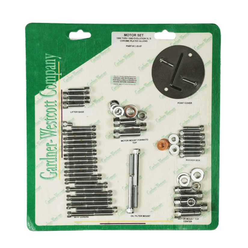 MOTOR SCREW SETS, CHROME ALLEN 503111
