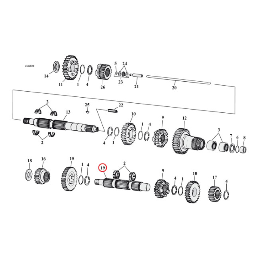 ANDREWS, COUNTERSHAFT, TRANSM. 503634