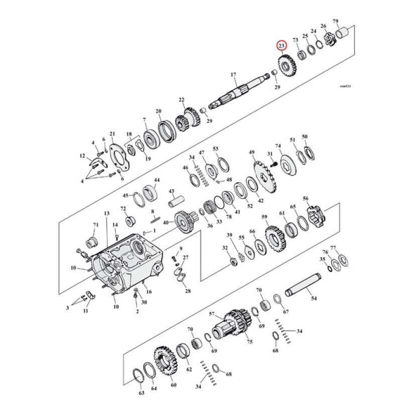 ANDREWS GEAR, MAINSHAFT 3RD 503641