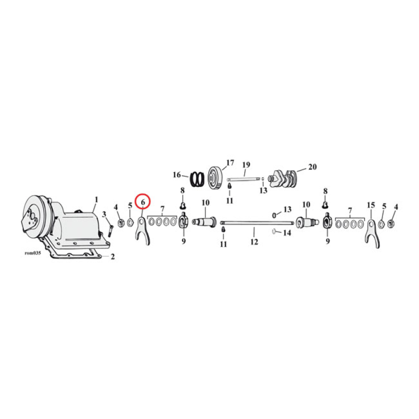 ANDREWS SHIFTER FORK, 1-2 COUNTERSHAFT 503770