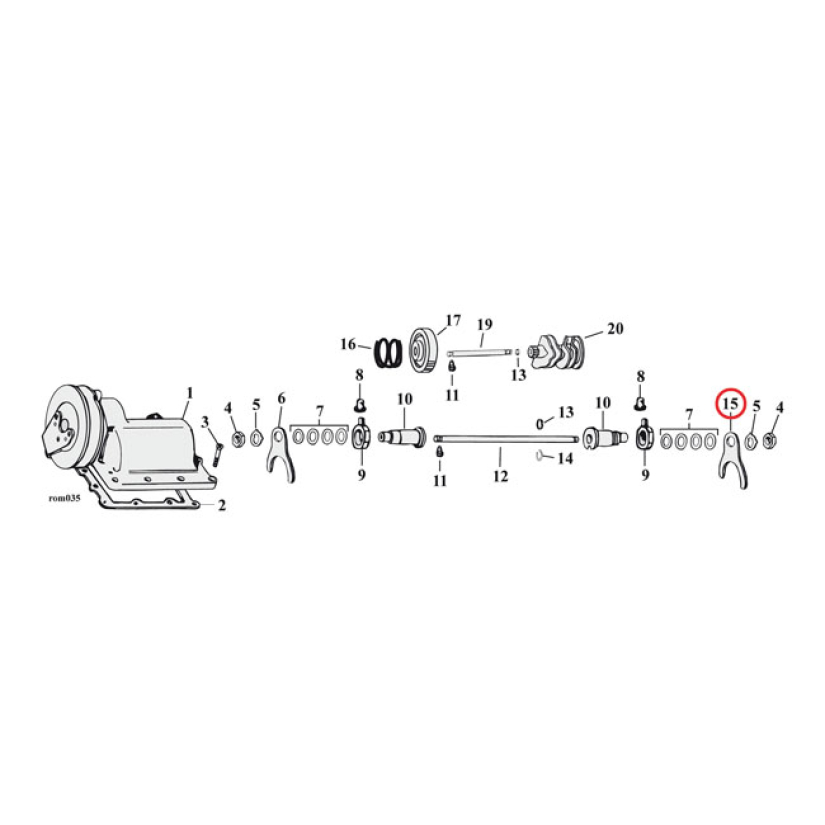 ANDREWS SHIFTER FORK, 3-4 MAINSHAFT 503775