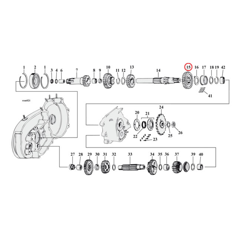 ANDREWS 1ST GEAR MAINSHAFT 503805