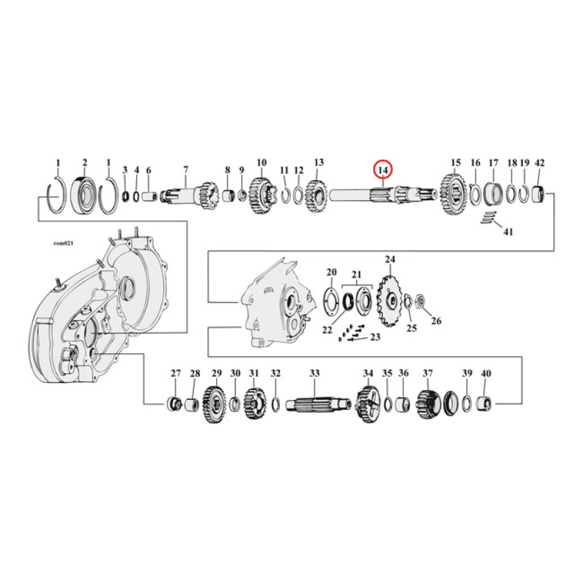 ANDREWS, TRANSMISSION MAINSHAFT KH, XL OEM REPLACEMENT REFERENCE 35044 503890