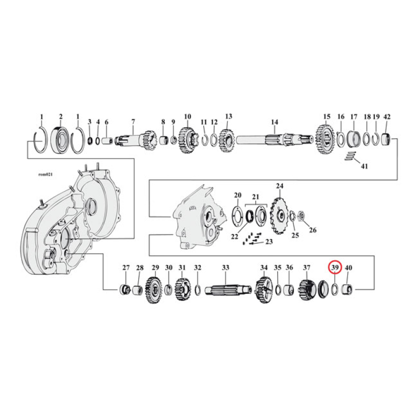 THRUST WASHER C-SHAFT 1ST GEAR .040 INCH 504755