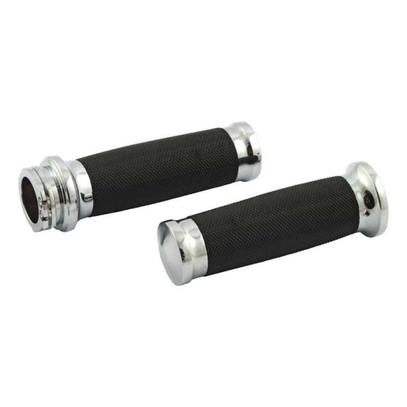HANDLEBAR GRIP SET, DUKE. CHROME 504761