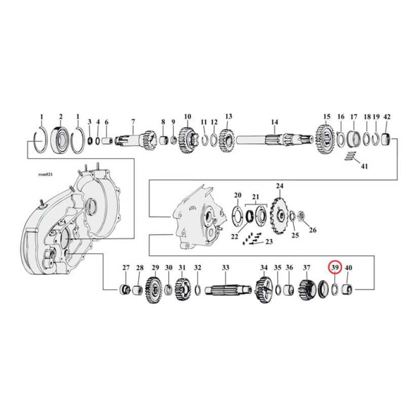 THRUST WASHER, COUNTERSHAFT 1ST GEAR .070" RIGHT SIDE. DIMENSIONS 1.32 504785
