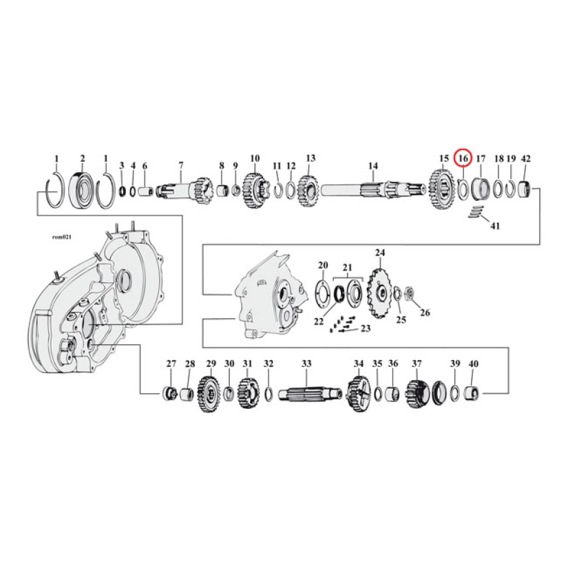 THRUST WASHER MAINSHAFT, RIGHT .040 INCH 504810