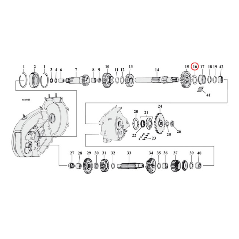 THRUST WASHER MAINSHAFT, RIGHT .065 INCH 504830