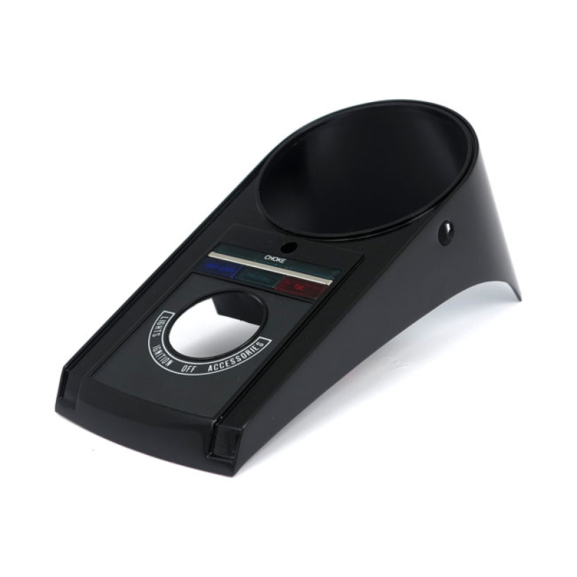 DIE-CAST ALUMINUM DASH COVER, 68-90 STYLE. BLACK REPLACEMENT DIE-CAST 504951
