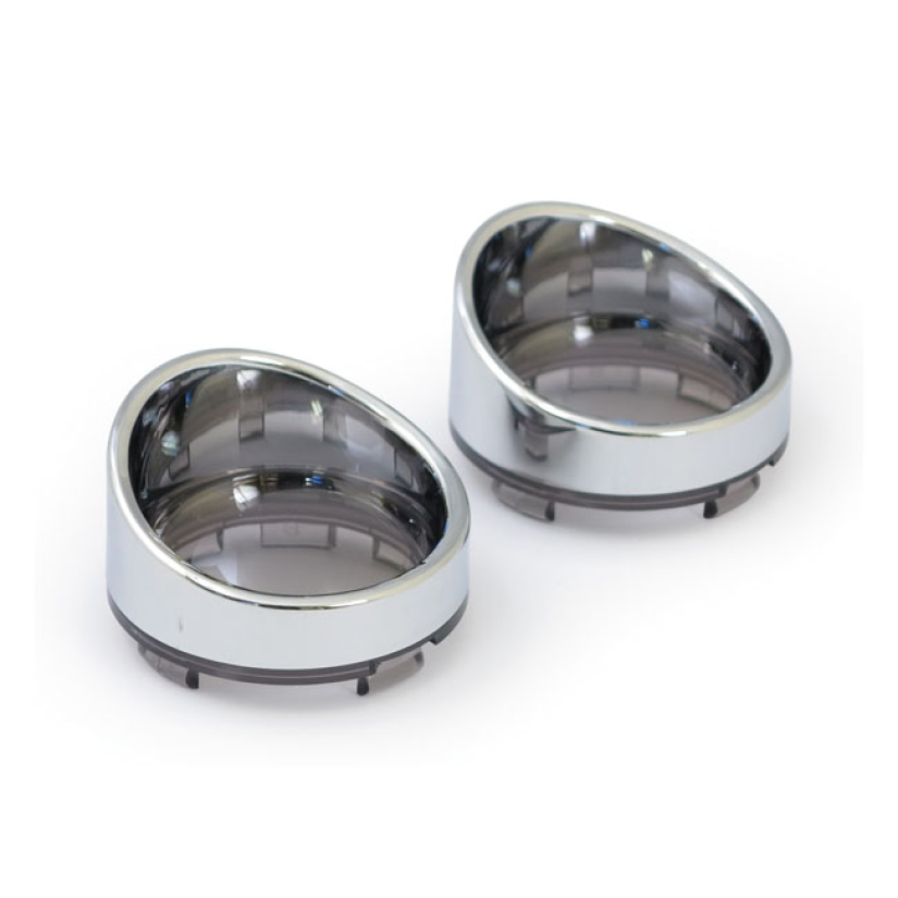 TURN SIGNAL LENS SET, WITH VISOR. LIGHT SMOKE LENS 505102