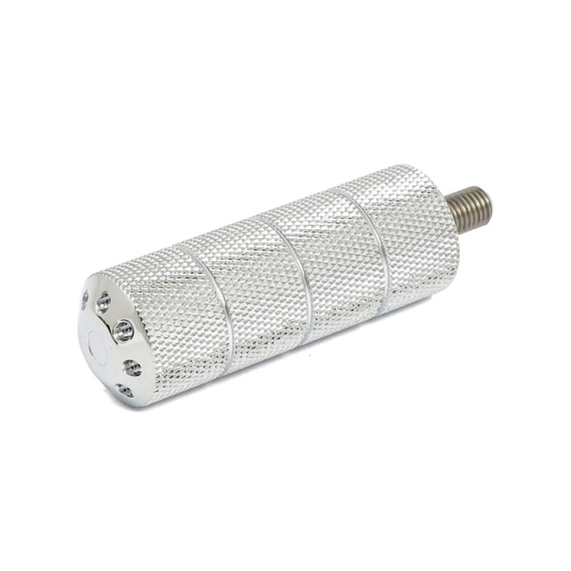 BOMBER, SHIFT/BRAKE PEG SET. KNURLED. CHROME CHROME. ALUMINUM. WITH 5/ 505139