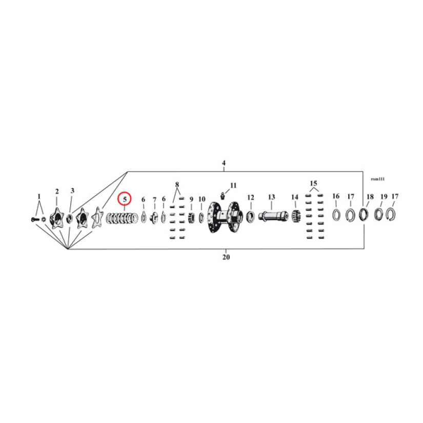 STAR HUB, ADJUSTMENT SHIMS .002 INCH 505160