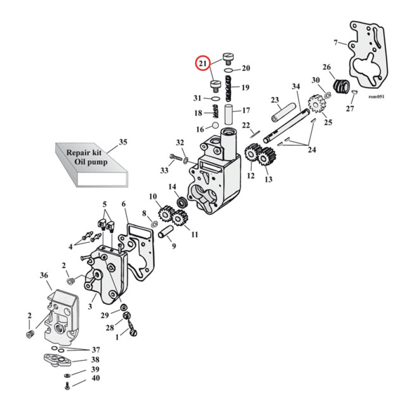 GW, OIL PUMP AND CRANKCASE PLUG SET 505190