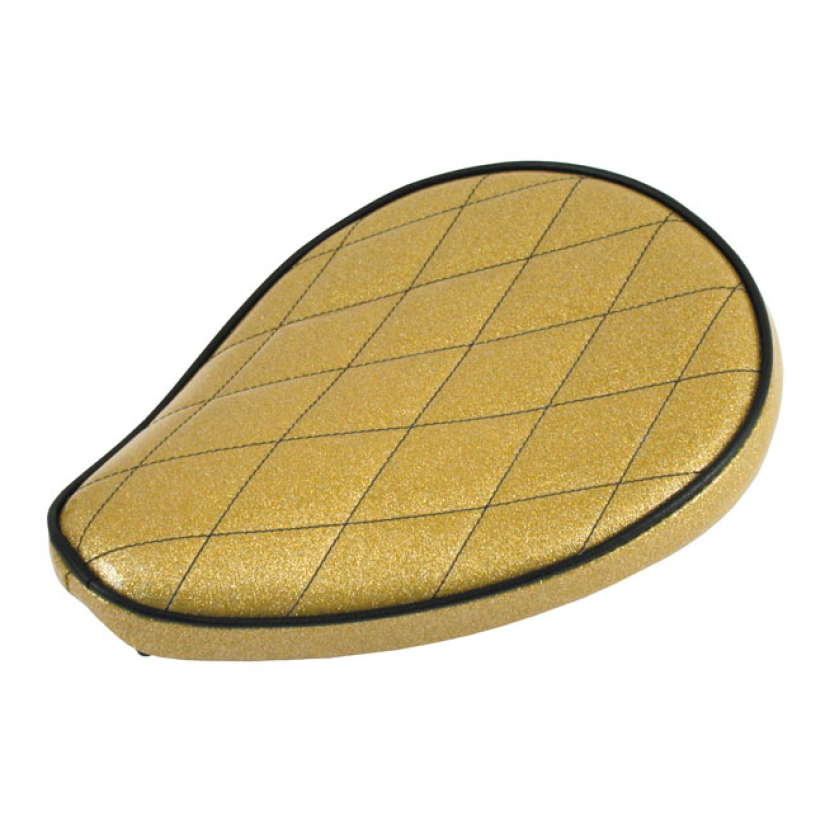 LEPERA, SPRING MOUNTED METALFLAKE SOLO SEAT. SOLID GOLD 506591
