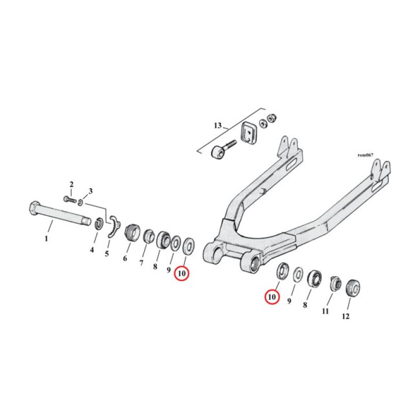 DUST SHIELD, SWINGARM BEARING 507170