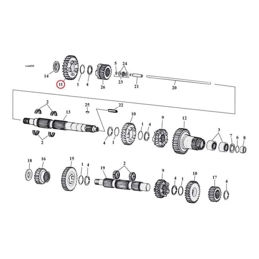 ANDREWS 4TH GEAR, MAINSHAFT 507315