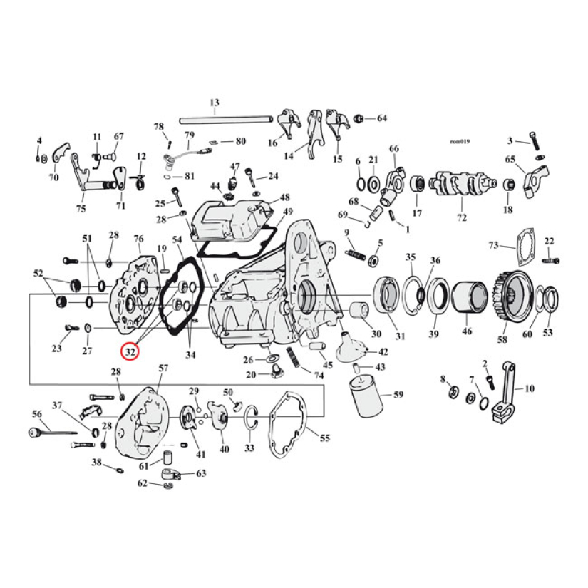 BEARING, TRANSM. MAIN & C-SHAFT 507698