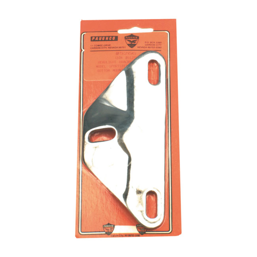 PAUGHCO, HEADLAMP MOUNTING BRACKET. CHROME CHROME PLATED STEEL.  FOR F 508221