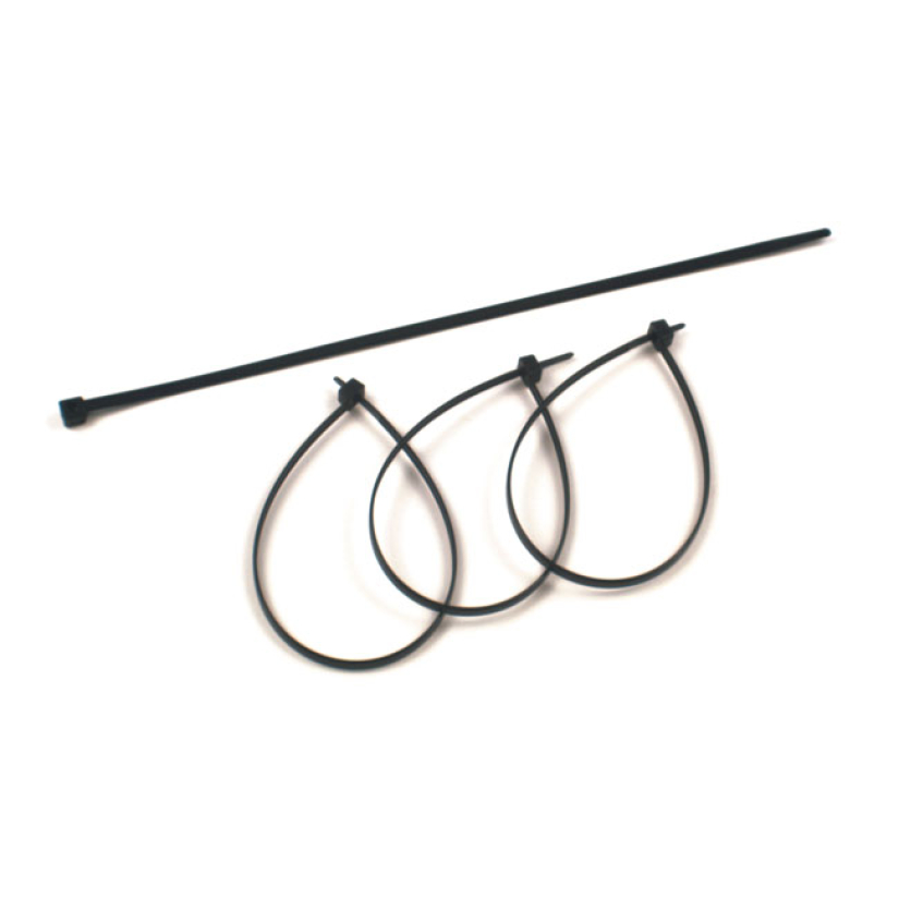 MCS, CABLE STRAPS. 10.75" (27.5CM). BLACK QUALITY NYLON CABLE STRAPS; 508475