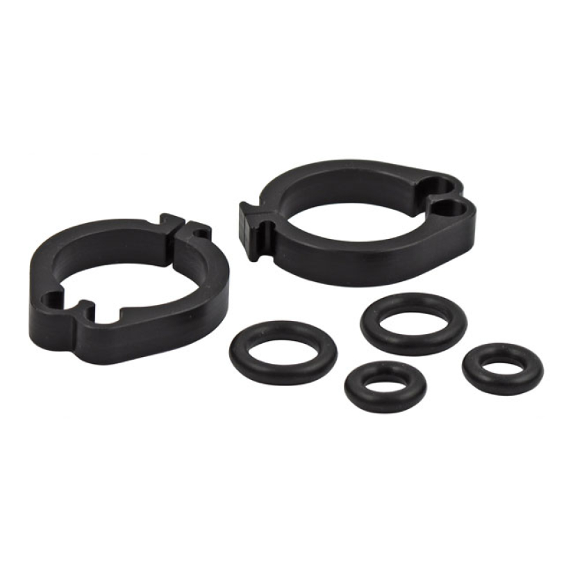 THROTTLE/IDLE CABLE CLAMPS BLACK PLASTIC; FITS 1 INCH HANDLEBARS; TAKE 508549