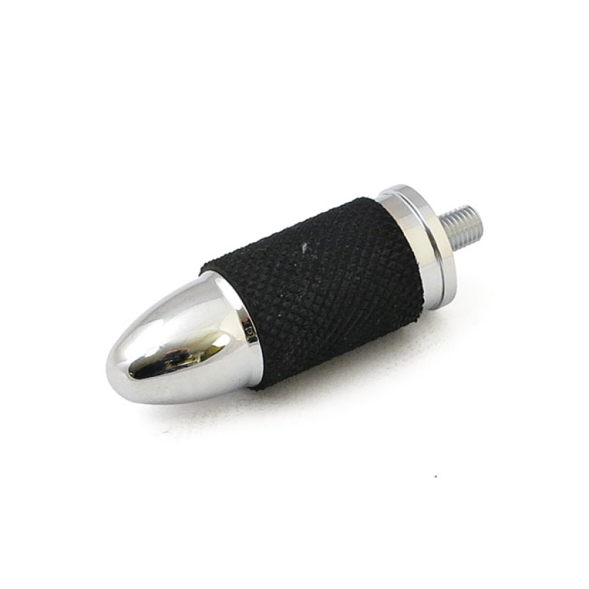 BULLET SHIFT/BRAKE PEG. CHROME 5/16-24 THREADED.  MOST H-D 509017