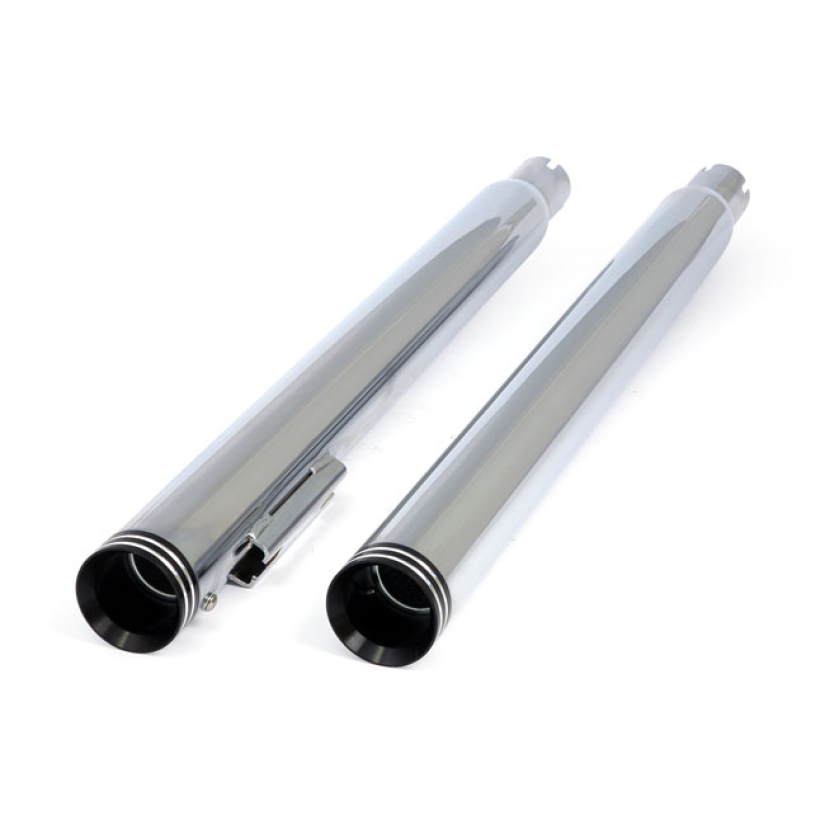 SLIP-ON SLIM TOURING MUFFLER SET 28" LONG CHROME 509026