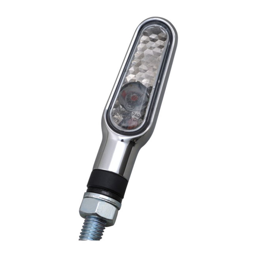 DAYTONA,D-LIGHT MINI LED TURN SIGNAL SET. CHROME, SMOKE LENS - CHROME 510126
