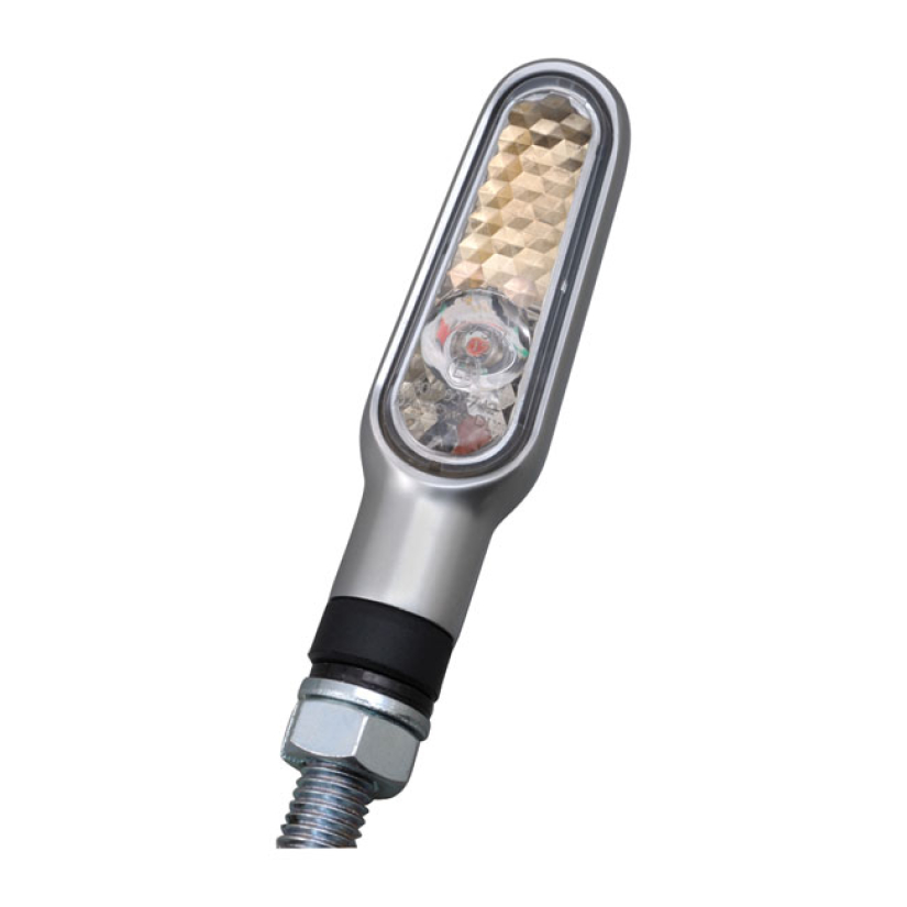 DAYTONA,D-LIGHT MINI LED TURN SIGNAL SET. SILVER, CLEAR LENS - CHROME 510127