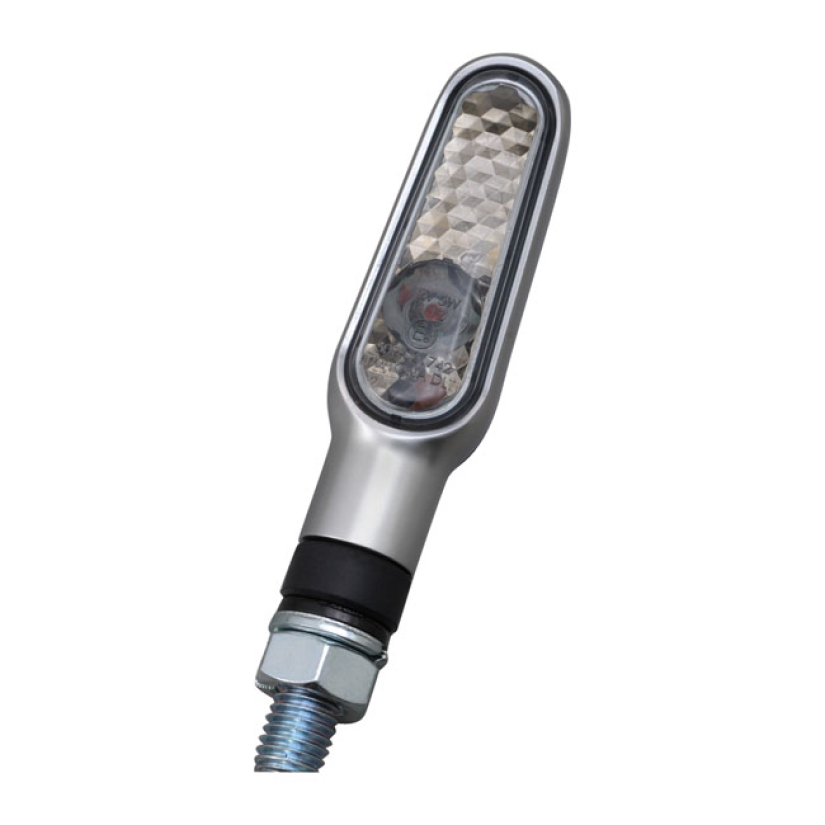 DAYTONA,D-LIGHT MINI LED TURN SIGNAL SET. SILVER, SMOKE LENS - SILVER 510128