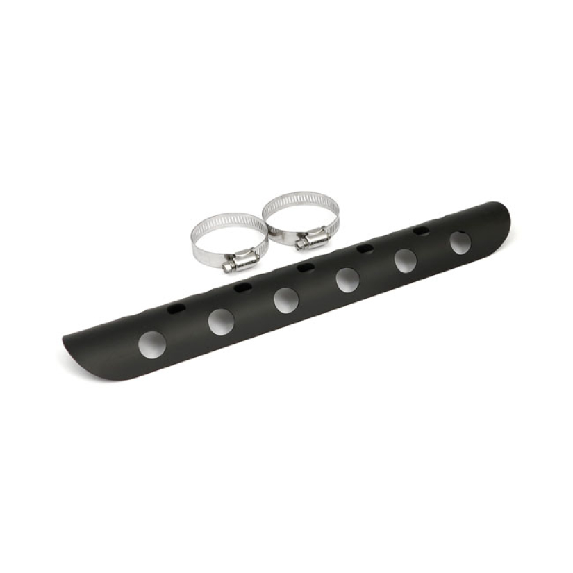 UNIVERSAL BULLET HOLE HEAT SHIELD 14" LONG BLACK HEAT SHIELD; 14" (35. 510546