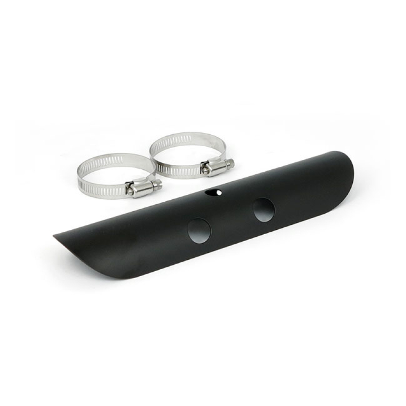 UNIVERSAL BULLET HOLE HEAT SHIELD 10" LONG BLACK HEAT SHIELD; 10" (25. 510593