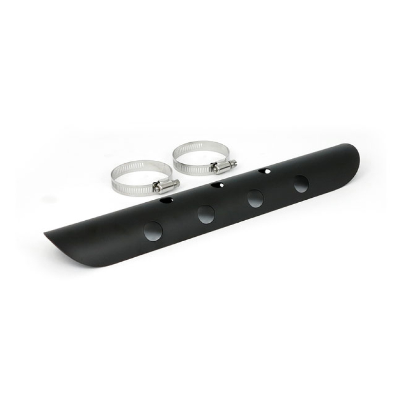 UNIVERSAL BULLET HOLE HEAT SHIELD 14" LONG BLACK HEAT SHIELD; 14" (35. 510601