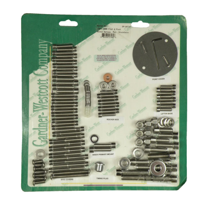 MOTOR SCREW SET, POLISHED SS ALLEN 510841