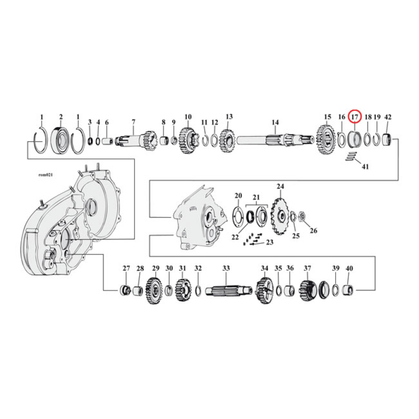 JIMS, BEARING RACE MAINSHAFT. +.005 INCH 511427