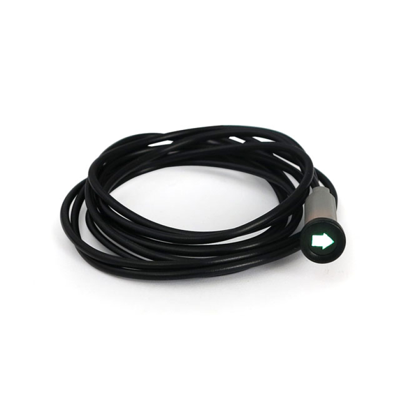 3/8 INDICATOR LIGHT. GREEN, WITH ''TURN SIGNAL ARROW'' SYMBOL 512017