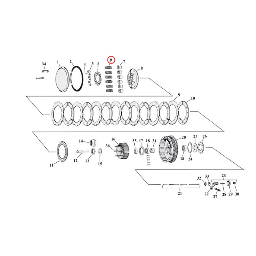 BARNETT CLUTCH SPRINGS. HEAVY-DUTY 512191