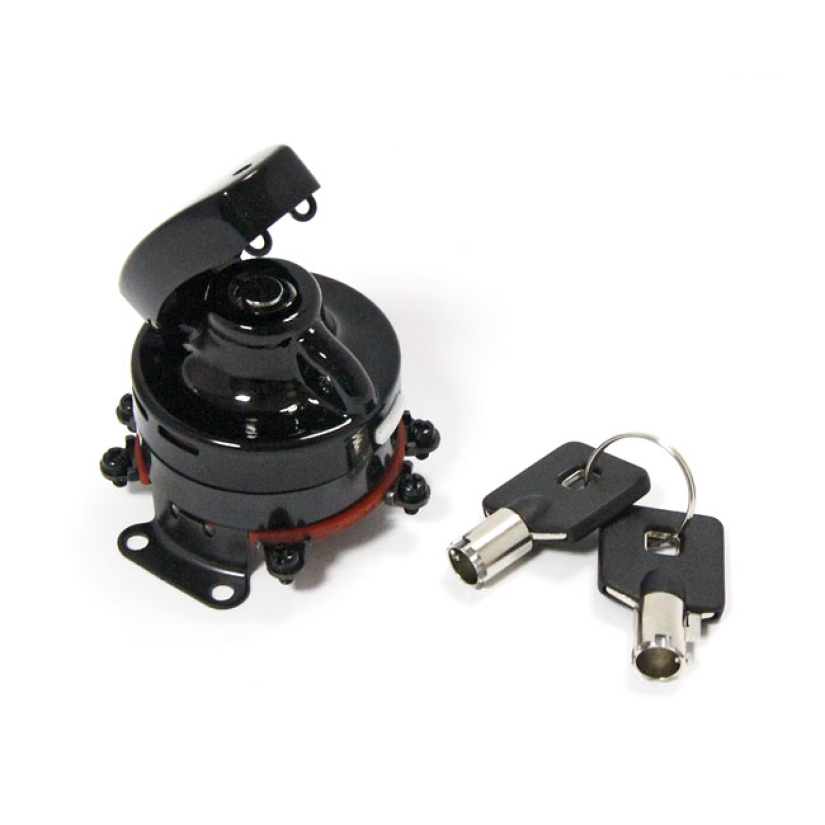 FL STYLE IGNITION SWITCH, ''ELECTRONIC''. ROUND KEY, BLACK BLACK. 6-PO 512877