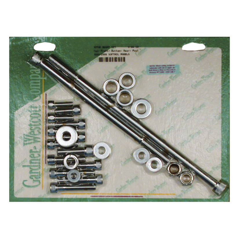 MOTOR MOUNT SCREW KIT, ALLEN CHROME, TOP / BOTTOM / FRONT / REAR WITH 513263