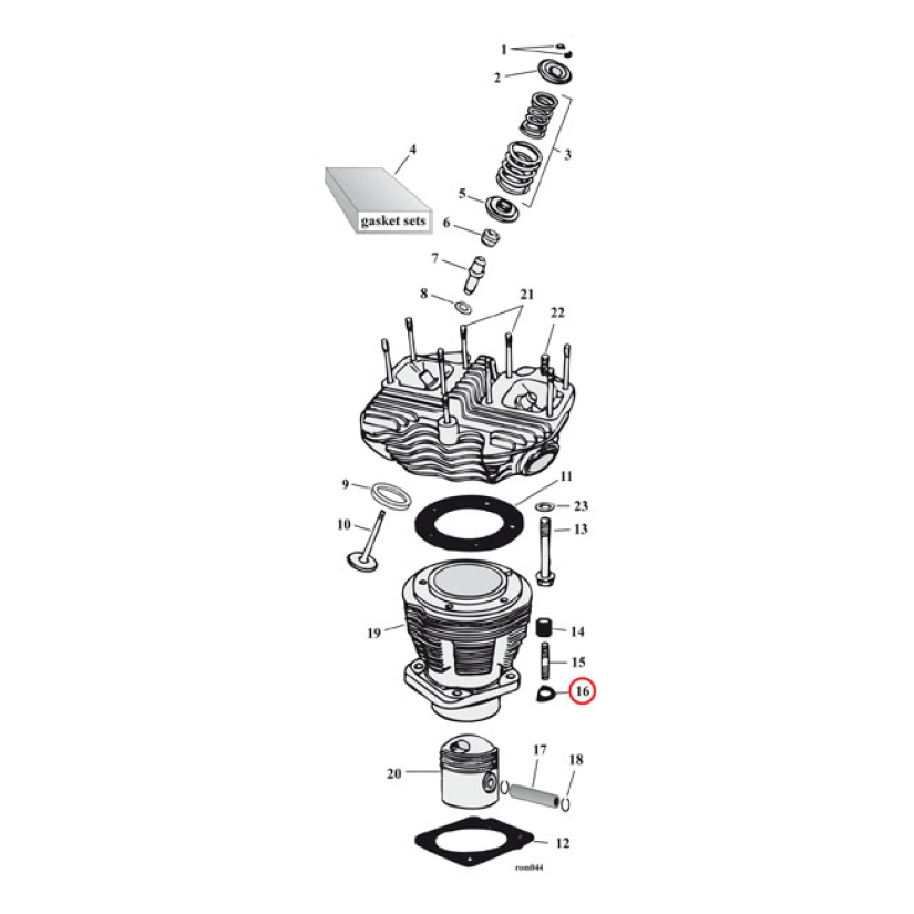 COLONY, CYL BASE SPACERS CHR. 513410