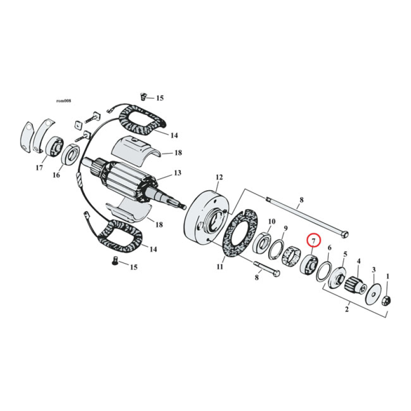 BEARING, GENERATOR DRIVE END 513710