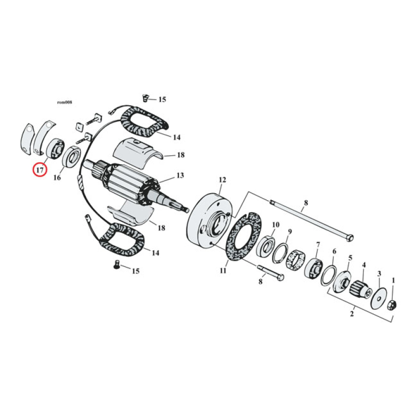 BEARING, GENERATOR COMMUTATOR END 513740