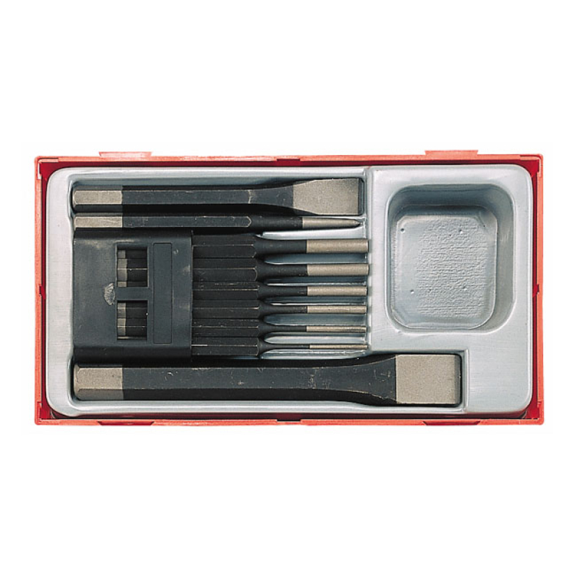 TENG TOOLS, PUNCH & CHISEL SET 9-PIECE. INCL. CHISELS (2); PUNCHES (6) 514209