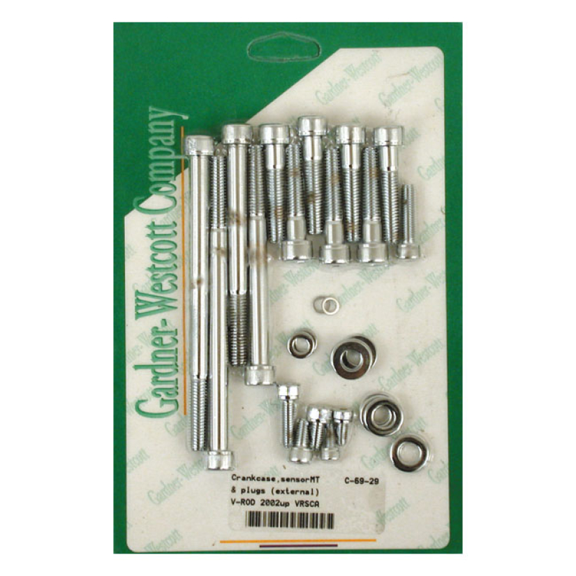 CRANKCASE BOLT SET CHROME ALLEN 02-17 V-ROD 514302