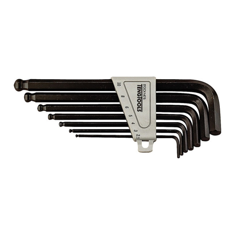 TENG TOOLS, BALL-END ALLEN WRENCH SET US SIZES 514432