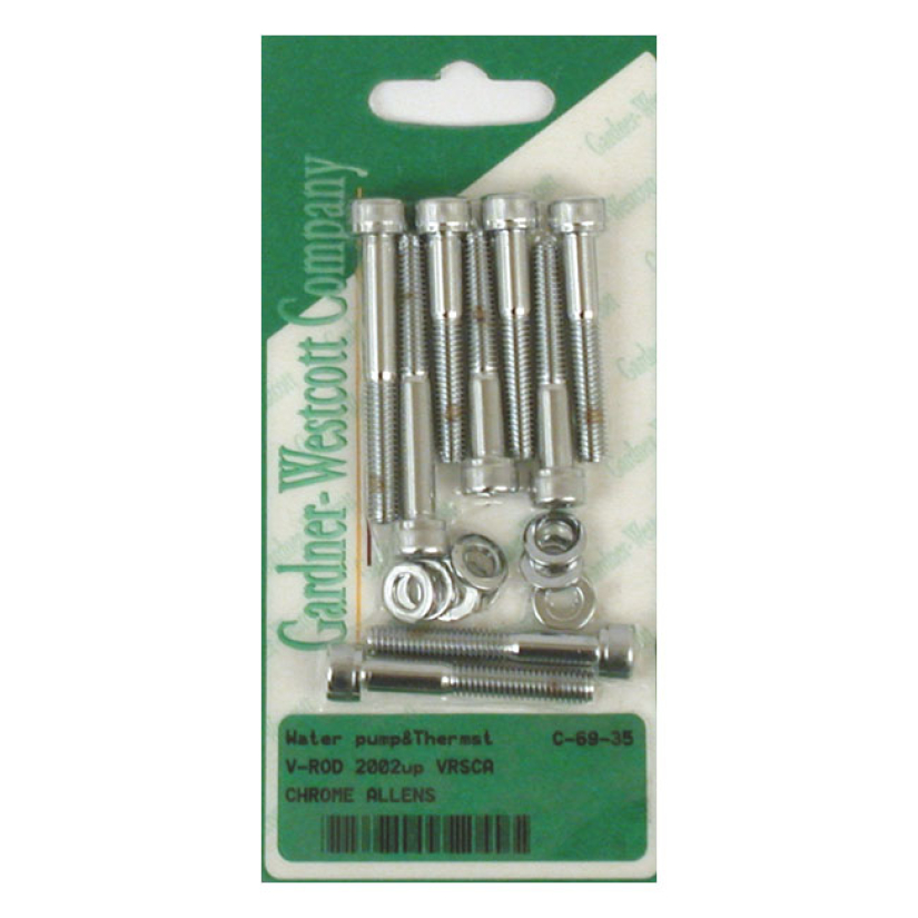 WATER PUMP CVR & THERMOSTAT MNT SET CHROME ALLEN 02-17 V-ROD 514541