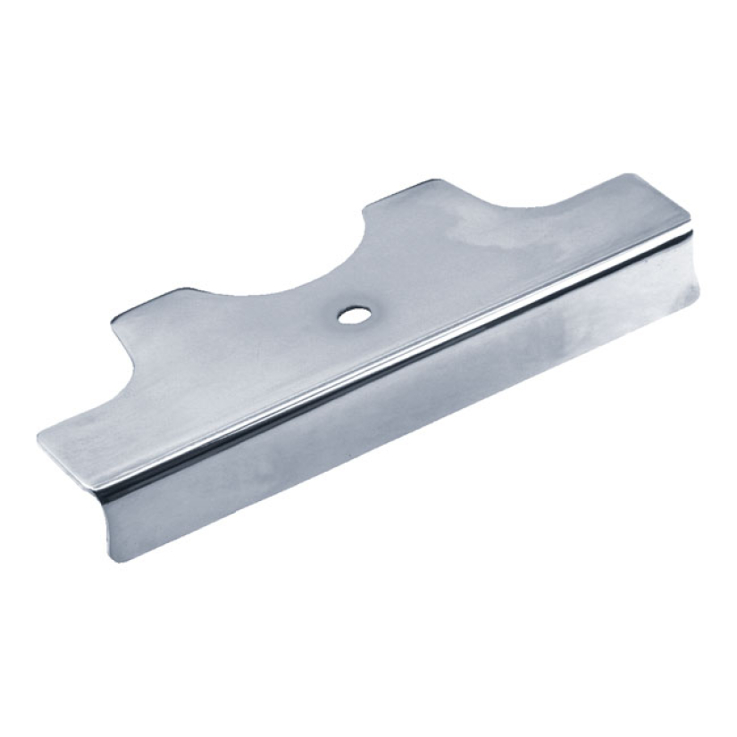OEM STYLE LOWER TRIPLE TREE COVER. CHROME CHROME PLATED STEEL.  REPROD 514680